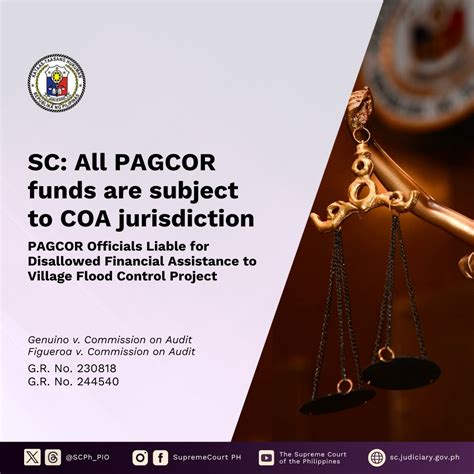 SC: All PAGCOR funds are subject to COA jurisdiction; PAGCOR .